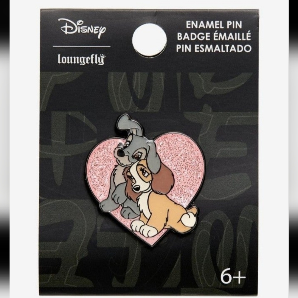 RARE Disney by Loungefly Classic Lady & the Tramp Makeup Brush Set + Bonus Pin - Picture 2 of 8